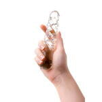 Двусторонний фаллоимитатор Sexus Glass, стекло, прозрачный, 16 см