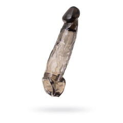 Насадка Toyfa XLover, для увеличения размера, TPE, черная, 19.5 см