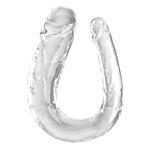 Двусторонний фаллоимитатор King Cock Clear, Double Trouble, прозрачный