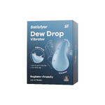 Вибромассажер Satisfyer Dew Drop, силикон, голубой, 8,1 см