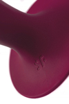 Фаллоимитатор Satisfyer Double Ball-R, силикон, бордовый, 18 см